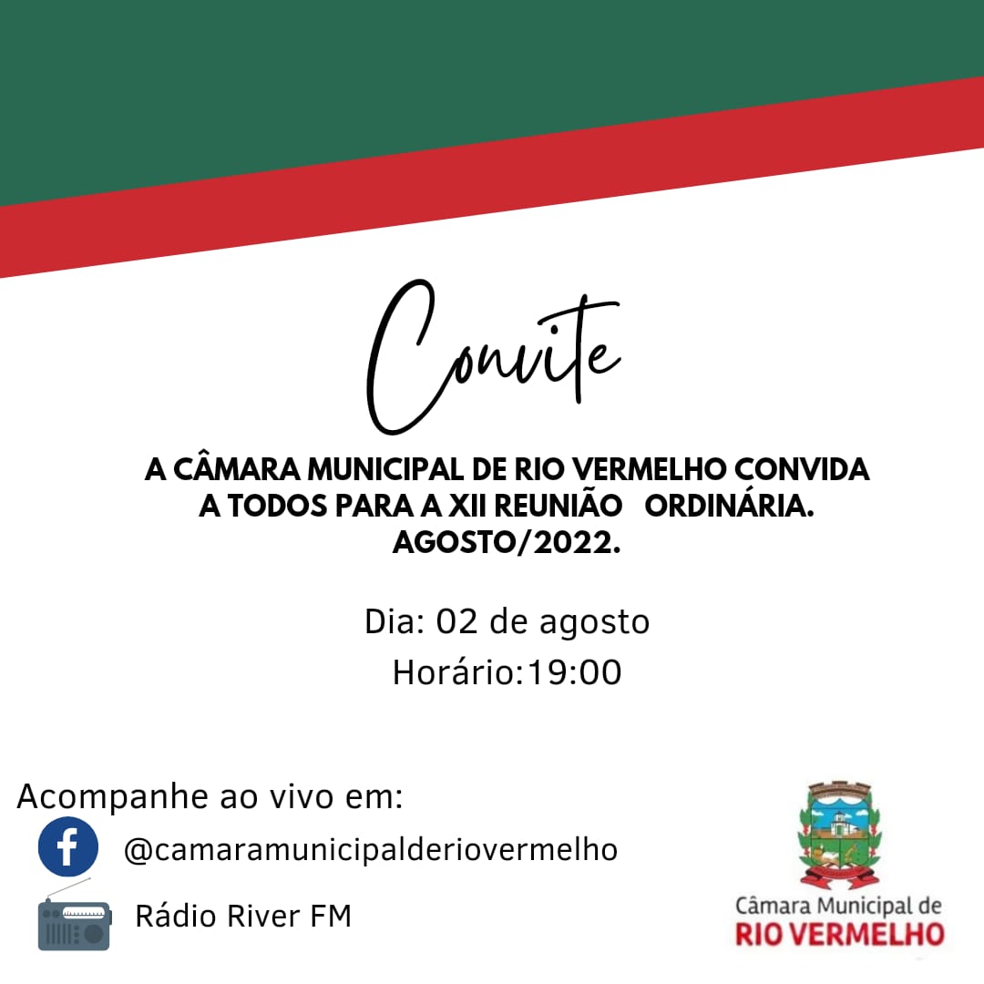 Read more about the article CONVITE XII REUNIÃO ORDINÁRIA