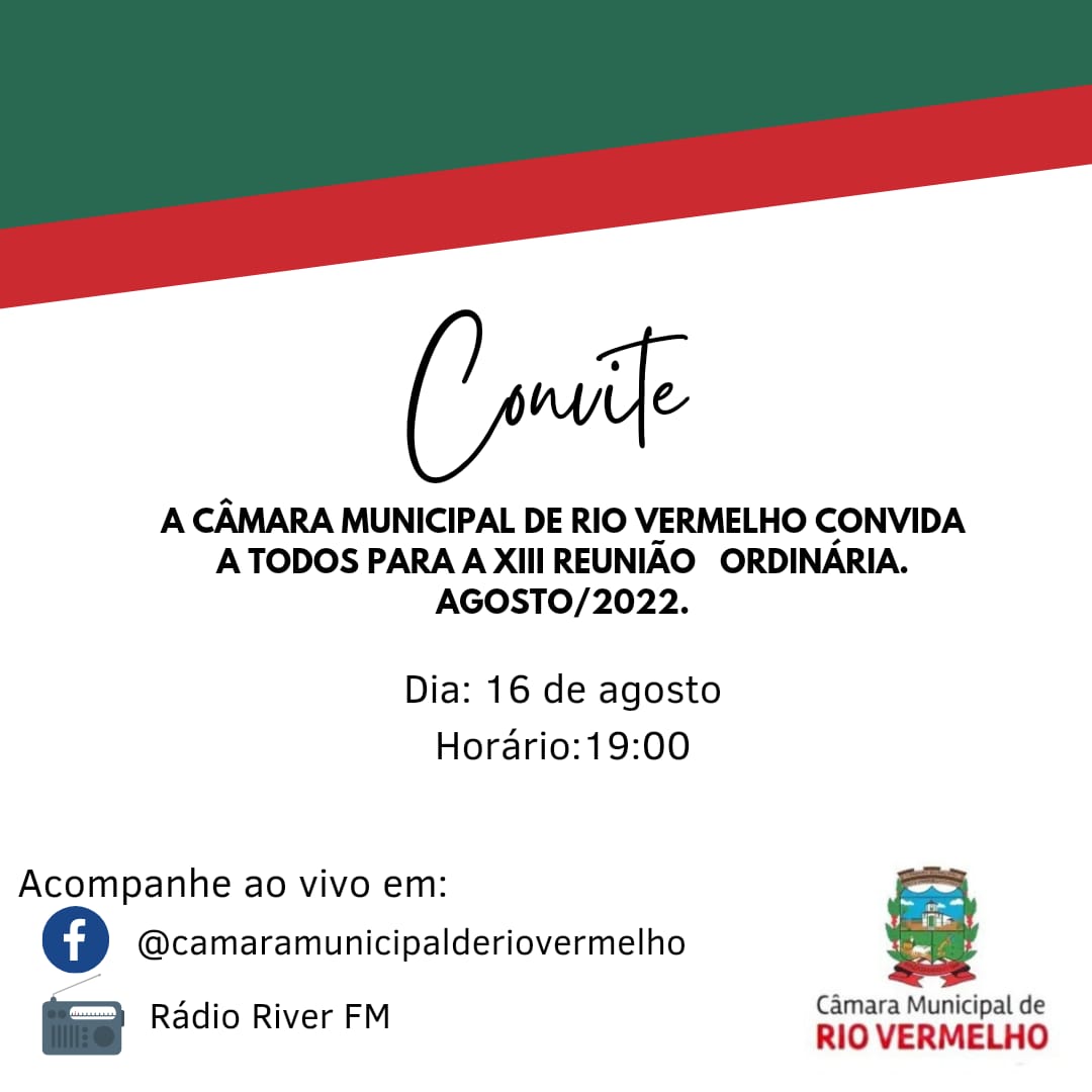 Read more about the article CONVITE XIII REUNIÃO ORDINÁRIA