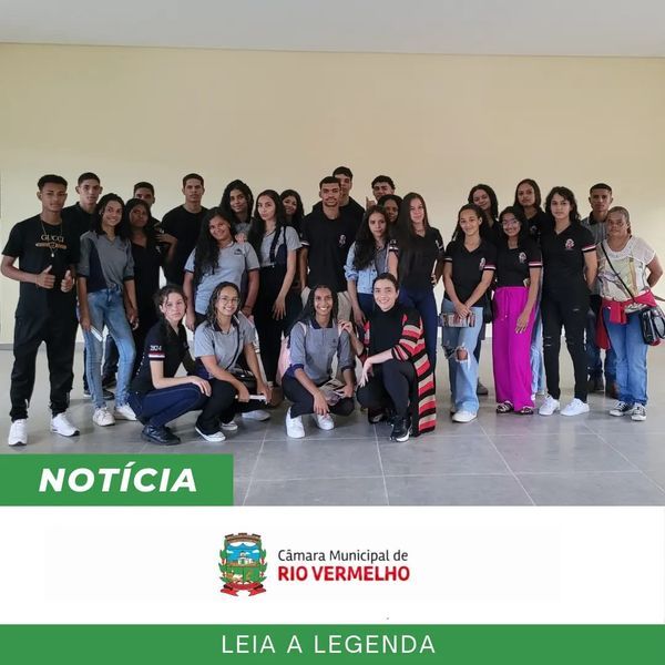 No momento você está vendo Alunos da Escola Estadual Francisco Gonçalves Vieira Visitam a Câmara Municipal de Rio Vermelho